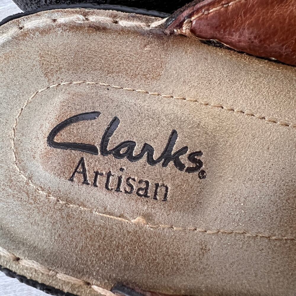 Clarks Shoes Womens SZ 7M Brown Artisan Collection Inca Amy Mules Slip On Clogs - Picture 2 of 15